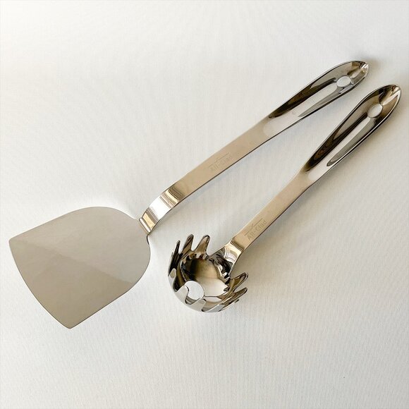 2 All-Clad Large Spatula Turner 14.5" Pasta Ladle 11.5" Heavy Duty - Picture 1 of 6